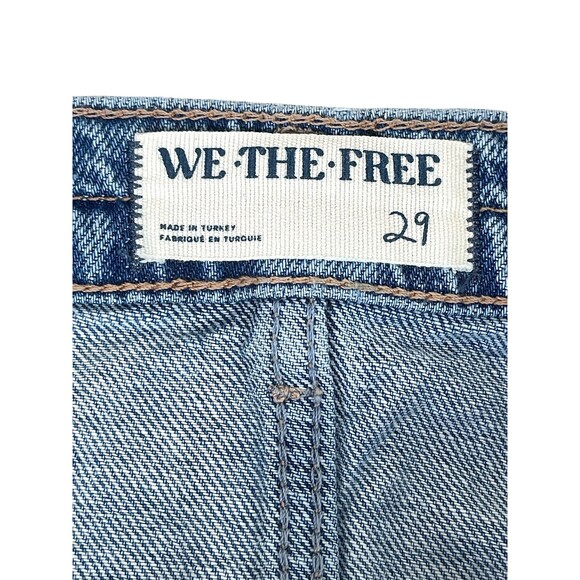 Free People / We The Free Wild Roses Denim Midi Skirt Sz 29 Boho Hipster Retro - Picture 14 of 16